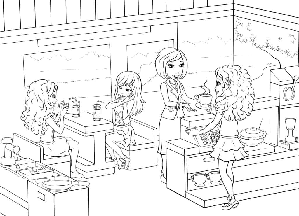 Lego Friends Yazdırma Bedava Boyama Sayfası