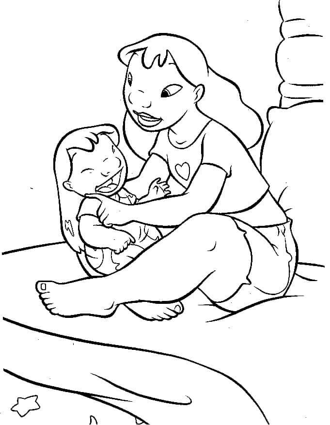 Lilo ve Stitch (2) Boyama Sayfası