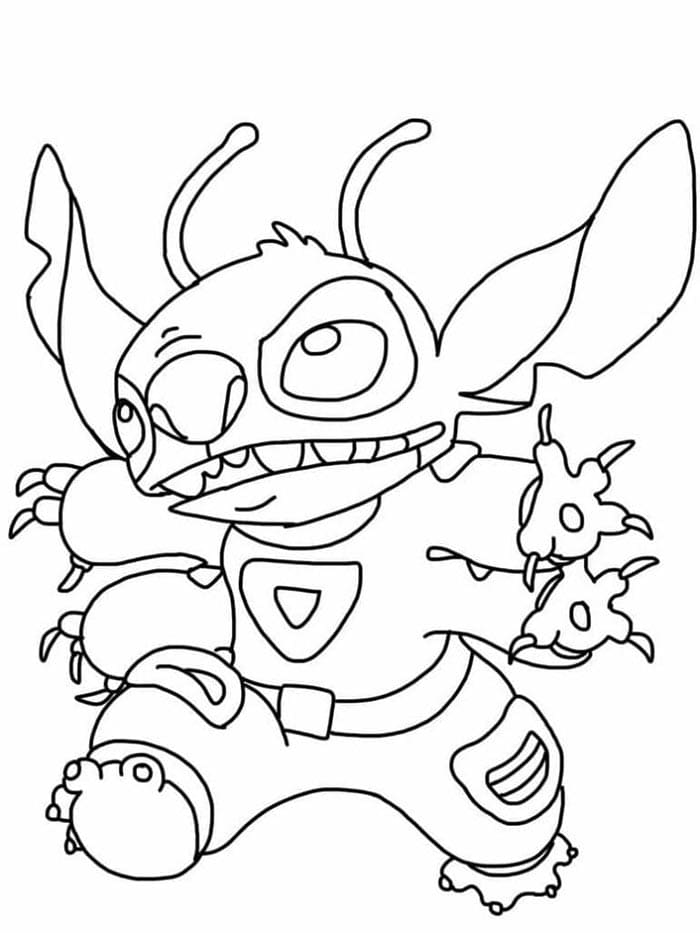 Lilo ve Stitch ücretsiz olarak Boyama Sayfası