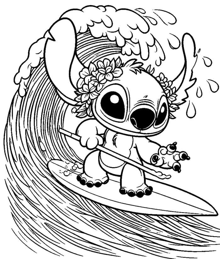Lilo ve Stitch yazdırılabilir görsel Boyama Sayfası