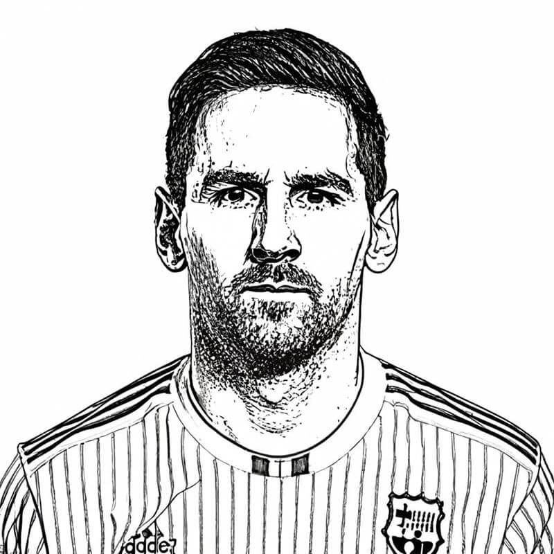 Lionel Messi Ücretsiz Resim Boyama Sayfası
