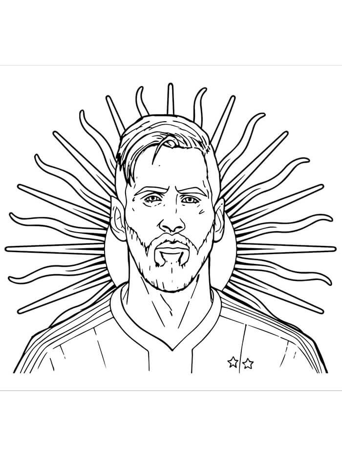 Lionel Messi Ücretsiz Boyama Sayfası