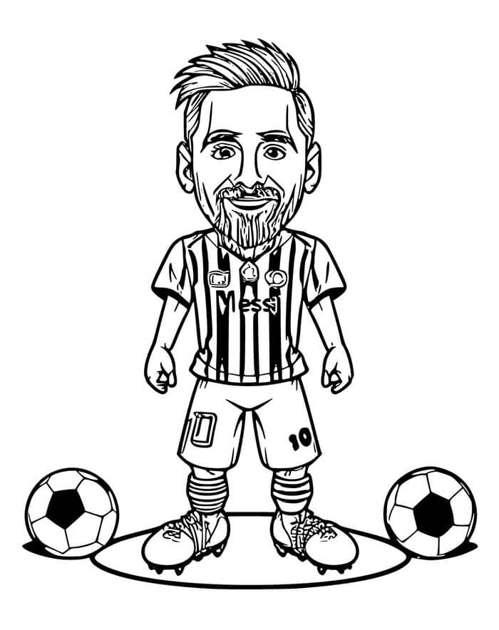 Lionel Messi Yazdırılabilir Ücretsiz Boyama Sayfası
