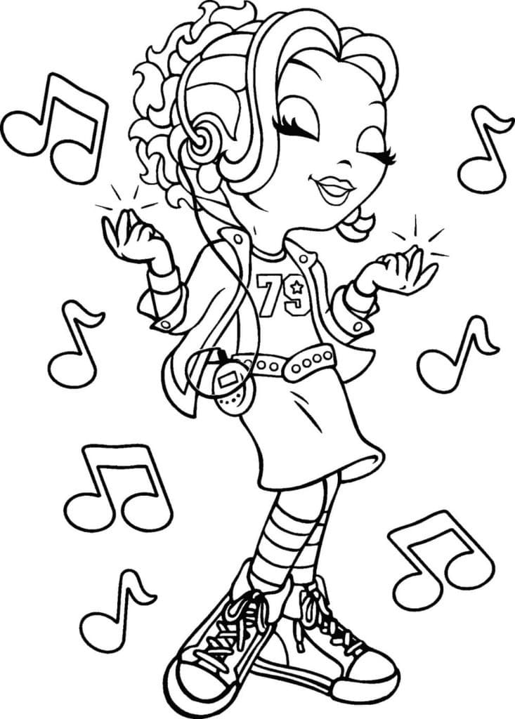 Lisa Frank Yazdırılabilir Boyama Sayfası