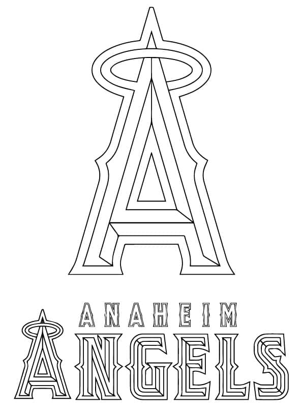 Los Angeles Angels of Anaheim Logo Boyama Sayfası