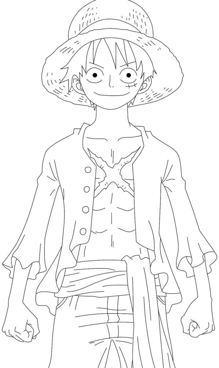 Luffy Anime One Piece Boyama Sayfası