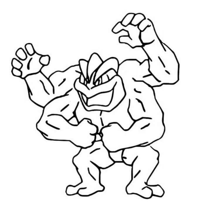 Machamp Pokemon Boyama Sayfası