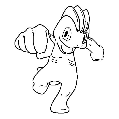 Machop Pokemon Boyama Sayfası