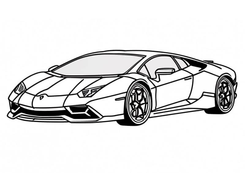 Maliyetsiz Basılabilir Lamborghini Otomobili Boyama Sayfası