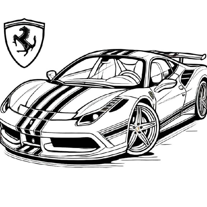 Maliyetsiz Ferrari Otomobili Boyama Sayfası