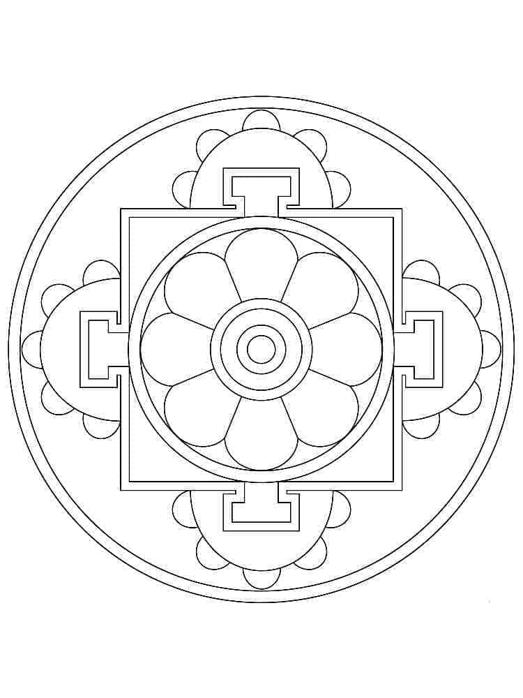 Mandala (13) Boyama Sayfası