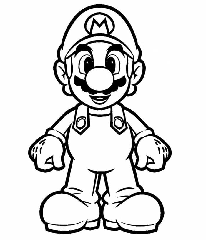 Mario Boyama Kağıdı Boyama Sayfası