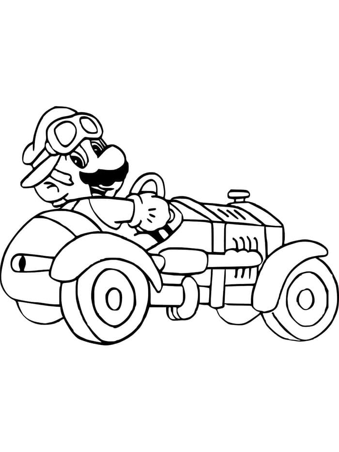 Mario Kart bedava Boyama Sayfası