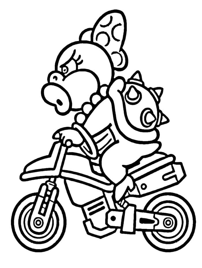 Mario Kart çocuklar için yazdırılabilir Boyama Sayfası