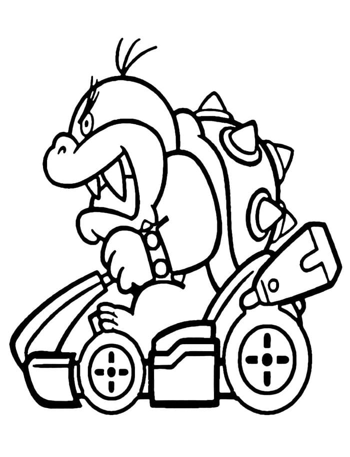 Mario Kart ücretsiz yazdırılabilir Boyama Sayfası