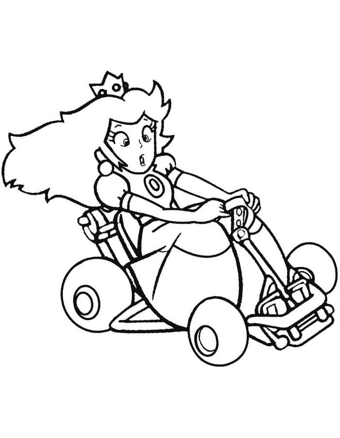 Mario Kart yazdırılabilir Boyama Sayfası