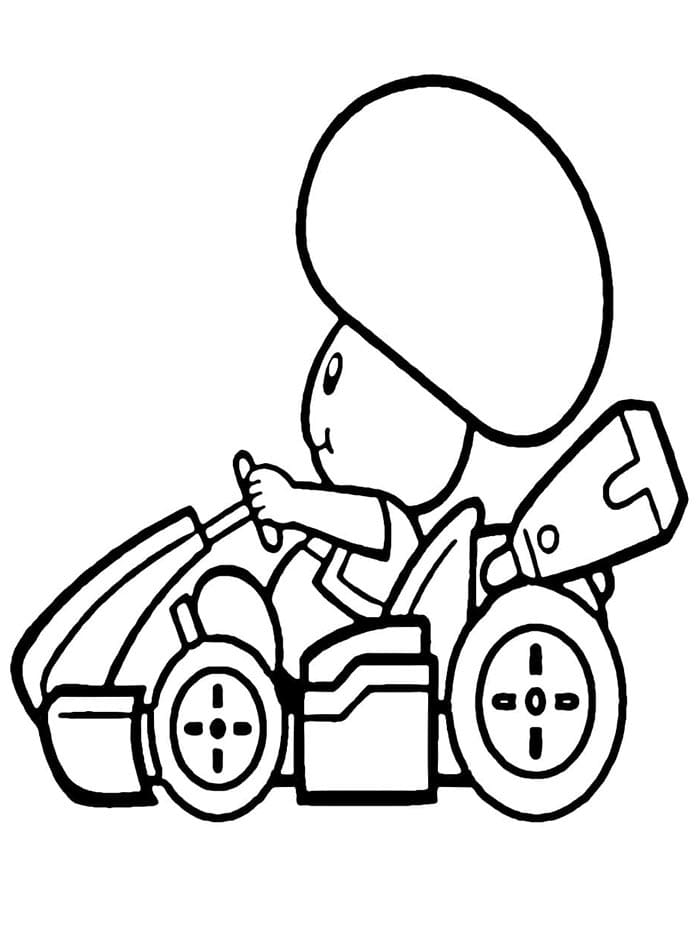 Mario Kart yazdırmak için Boyama Sayfası