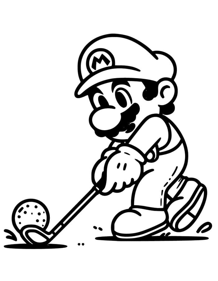 Mario Ücretsiz Görsel Boyama Sayfası