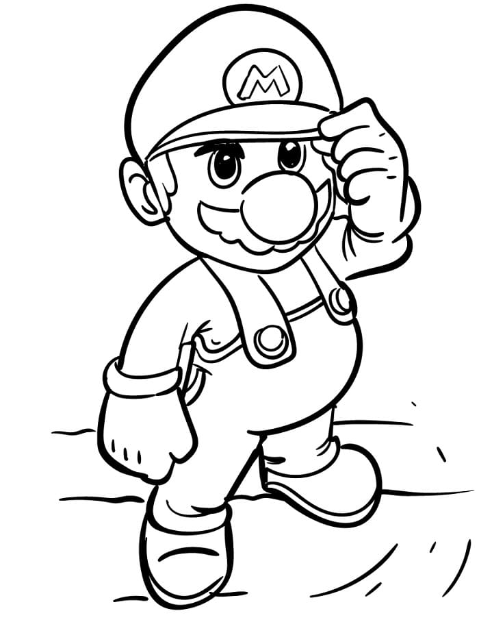 Mario Ücretsiz Boyama Sayfası