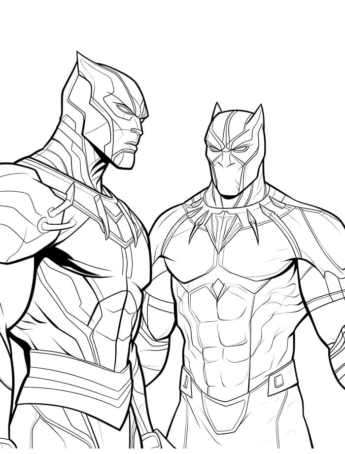 Marvel Kahramanı Black Panther Boyama Sayfası