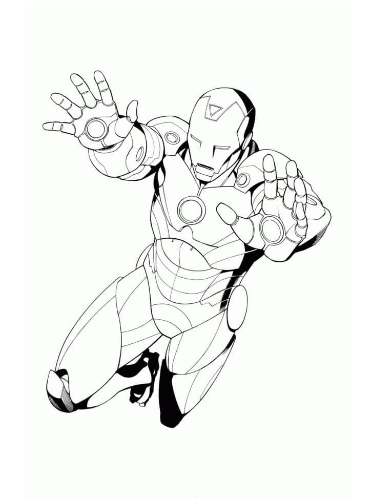 Marvel Kahramanı Demir Adam Boyama Sayfası