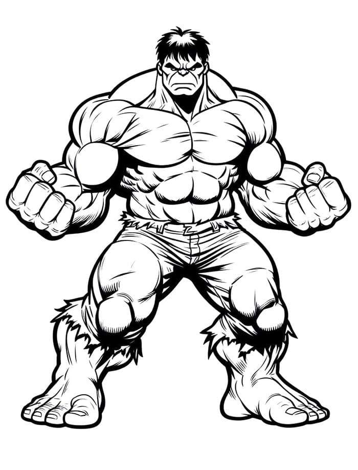 Marvel Kahramanı Hulk Boyama Sayfası