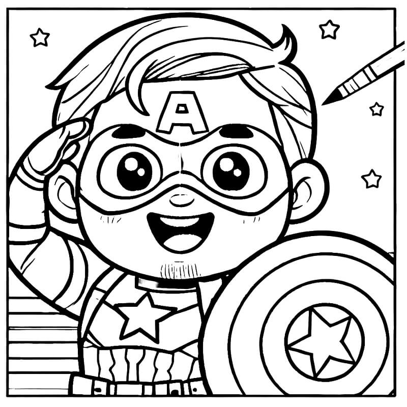 Marvel’den Kaptan Amerika Boyama Sayfası