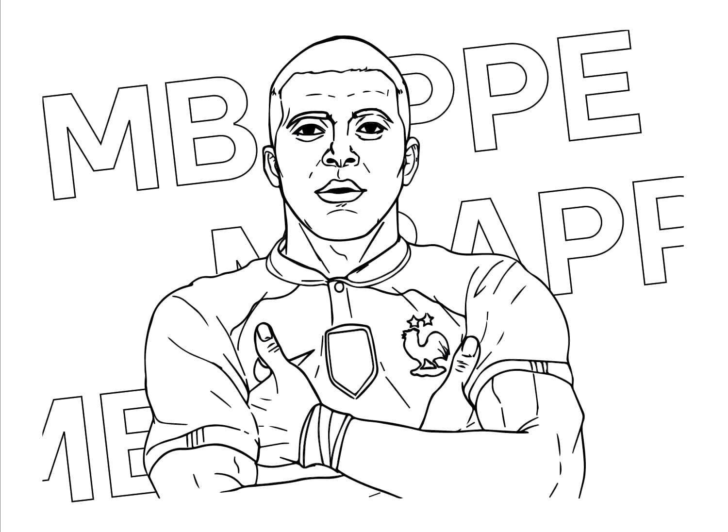 Mbappe (3) Boyama Sayfası