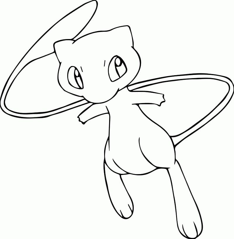 Mew Pokemon Boyama Sayfası