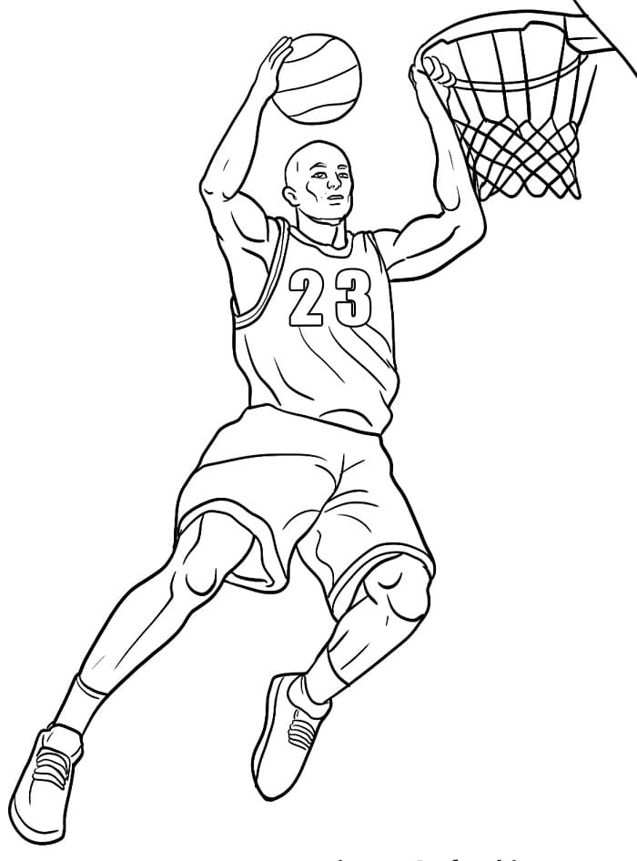 Michael Jordan Baskı İçin Boyama Sayfası