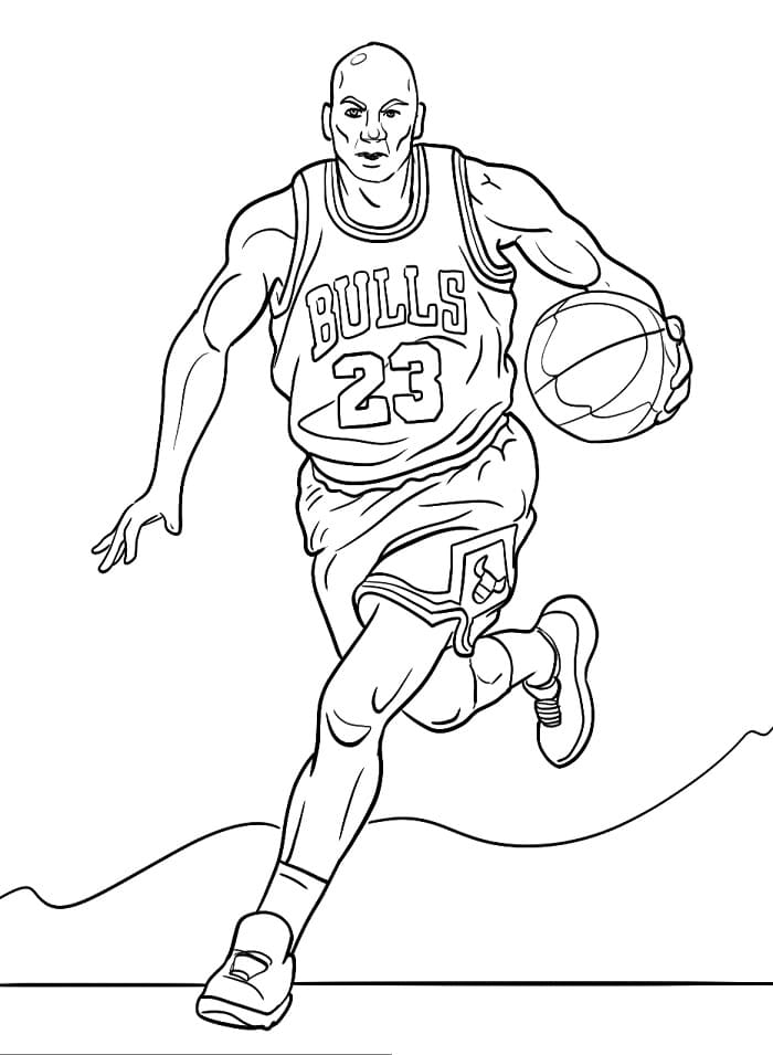 Michael Jordan Ücretsiz Yazdırılabilir Boyama Sayfası