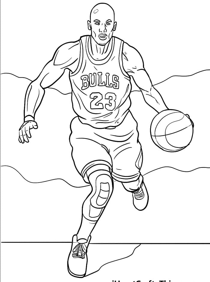 Michael Jordan Yazdır Boyama Sayfası