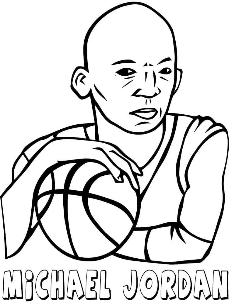 Michael Jordan Yazdırılabilir Resim Boyama Sayfası