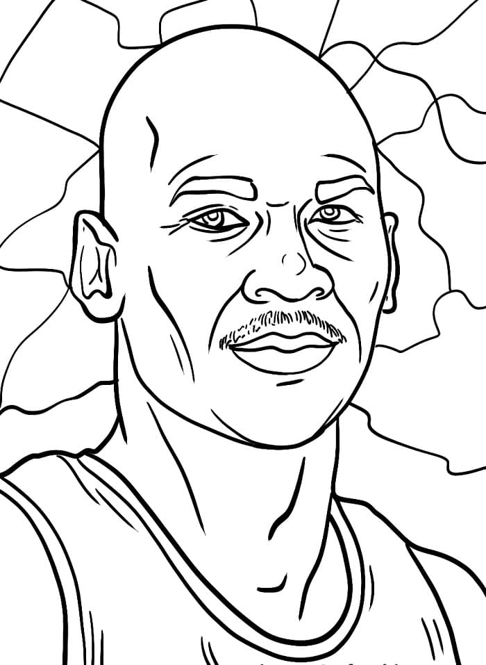 Michael Jordan Yazdırılabilir Boyama Sayfası