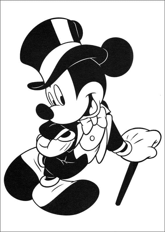 Mickey Mouse görsel Boyama Sayfası