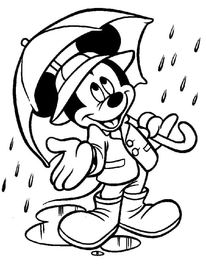 Mickey Mouse renklendirme Boyama Sayfası