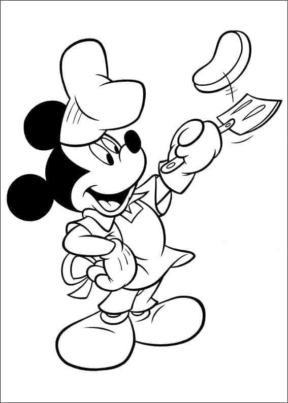Mickey Mouse ücretsiz görsel Boyama Sayfası