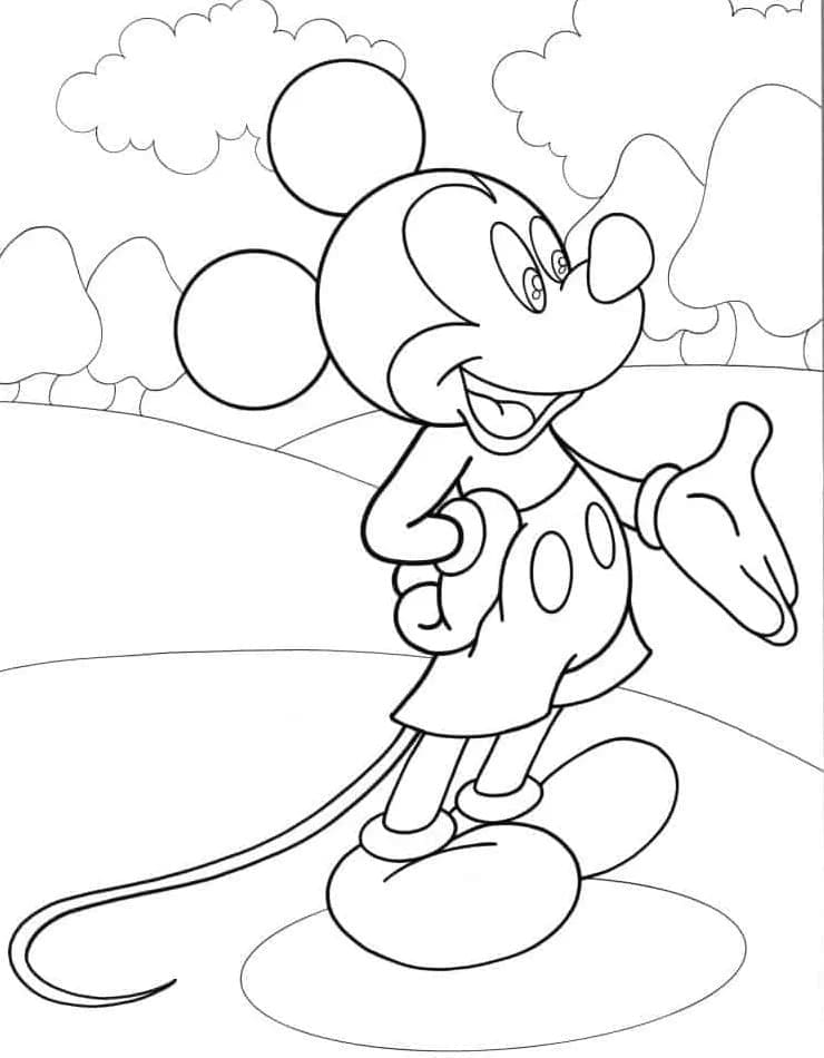 Mickey Mouse ücretsiz olarak Boyama Sayfası
