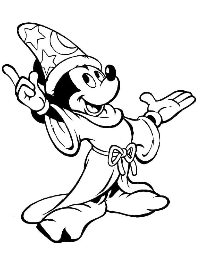 Mickey Mouse yazdırılabilir görsel Boyama Sayfası