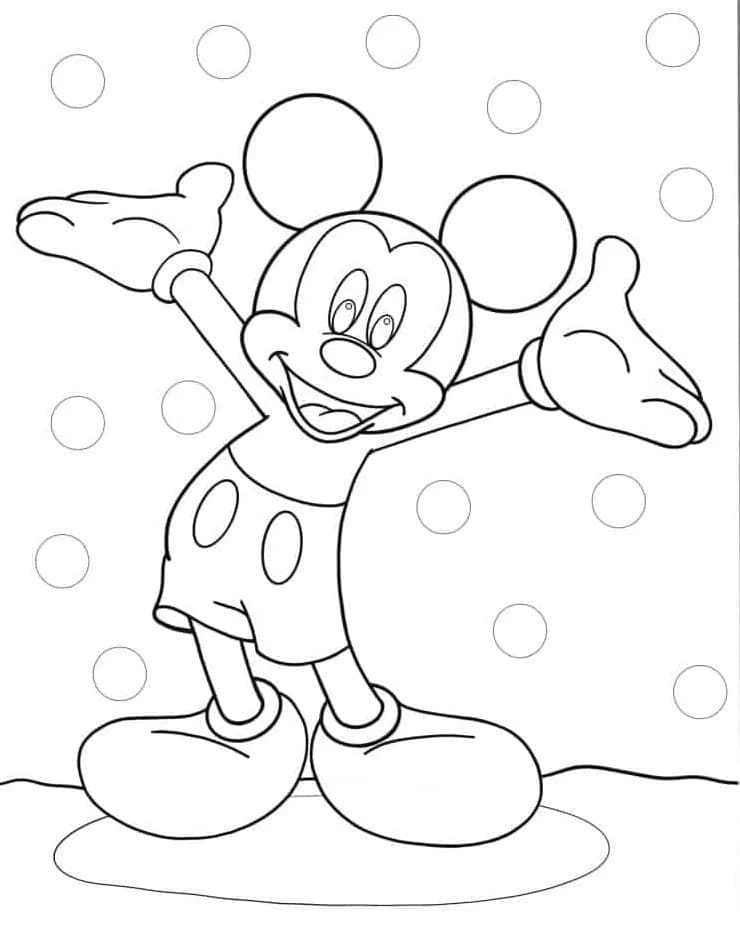 Mickey Mouse yazdırılabilir resim Boyama Sayfası
