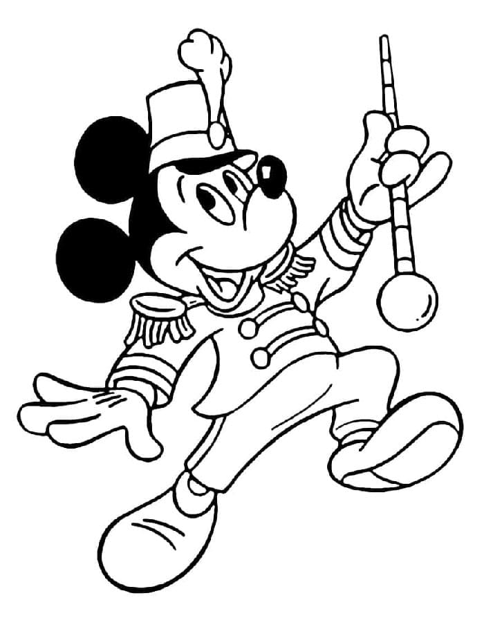 Mickey Mouse yazdırmak için Boyama Sayfası