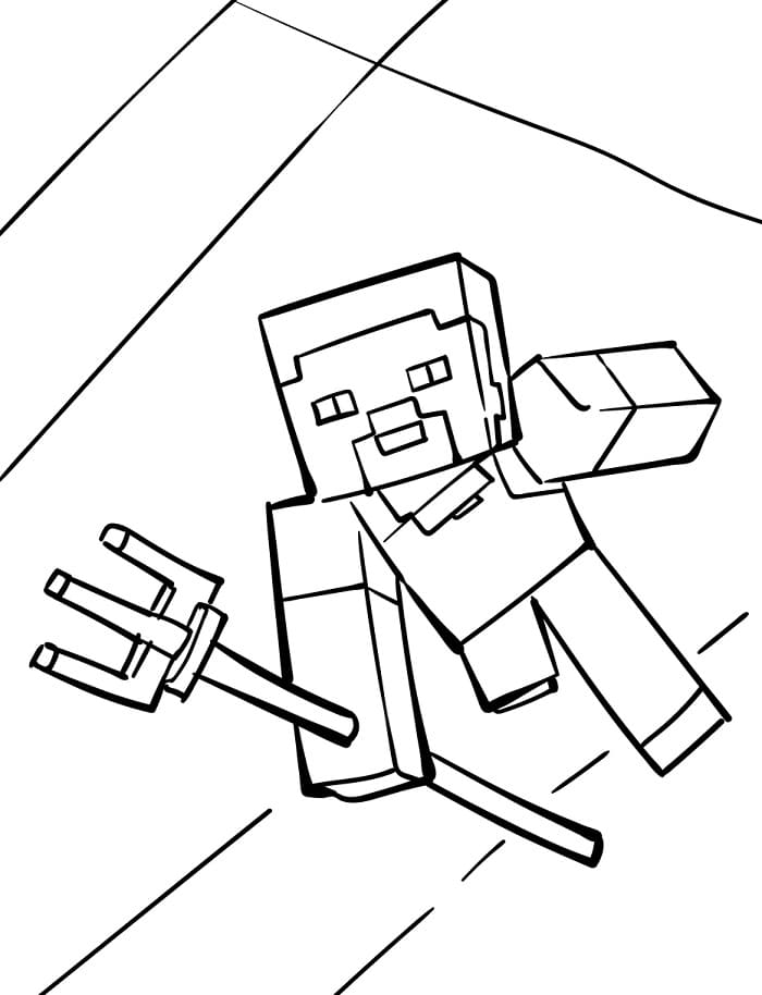 Minecraft Yazdırılabilir Çizim Boyama Sayfası