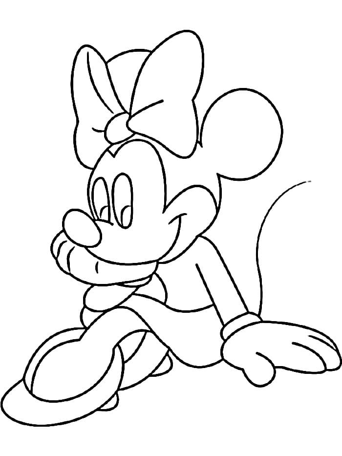 Minnie Mouse Görseli Boyama Sayfası