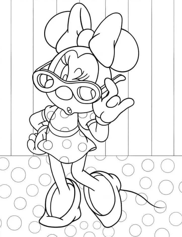 Minnie Mouse Resmi Boyama Sayfası