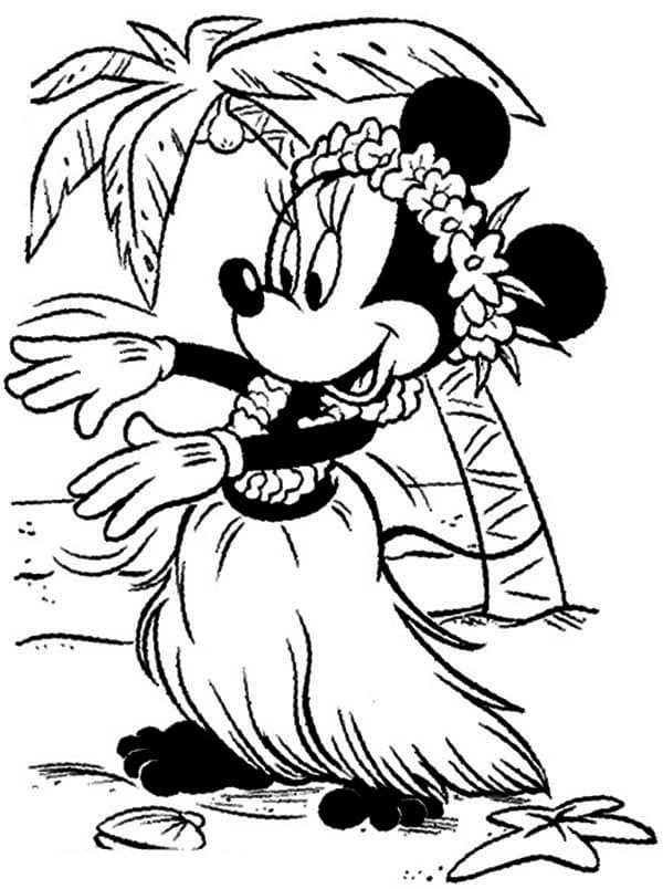 Minnie Ücretsiz Boyama Sayfası