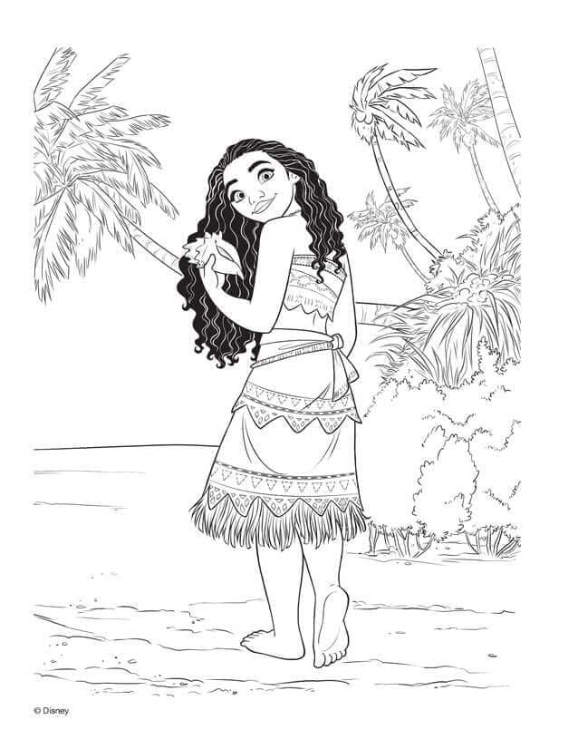 Moana Yazdırılabilir Boyama Sayfası