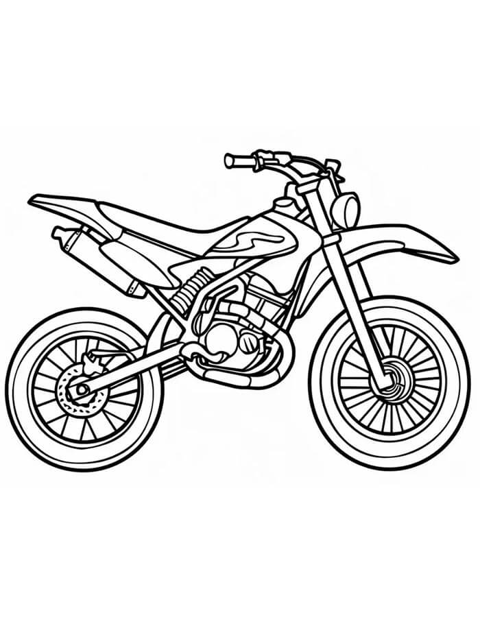Motosiklet (10) Boyama Sayfası