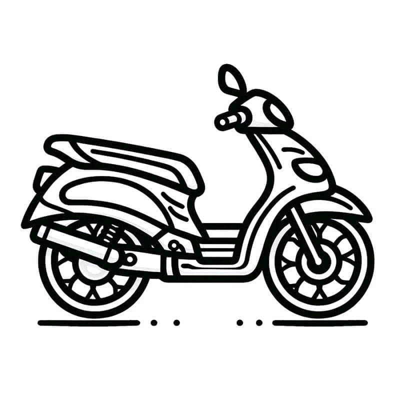 Motosiklet (16) Boyama Sayfası