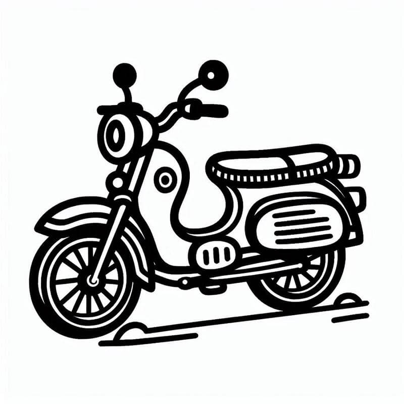Motosiklet (17) Boyama Sayfası