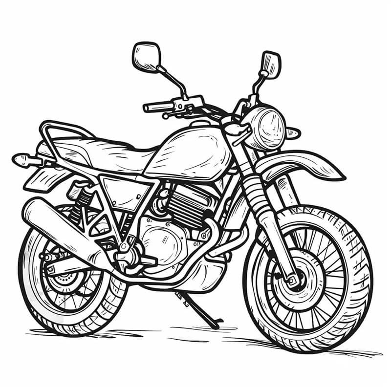 Motosiklet Boyama Sayfaları